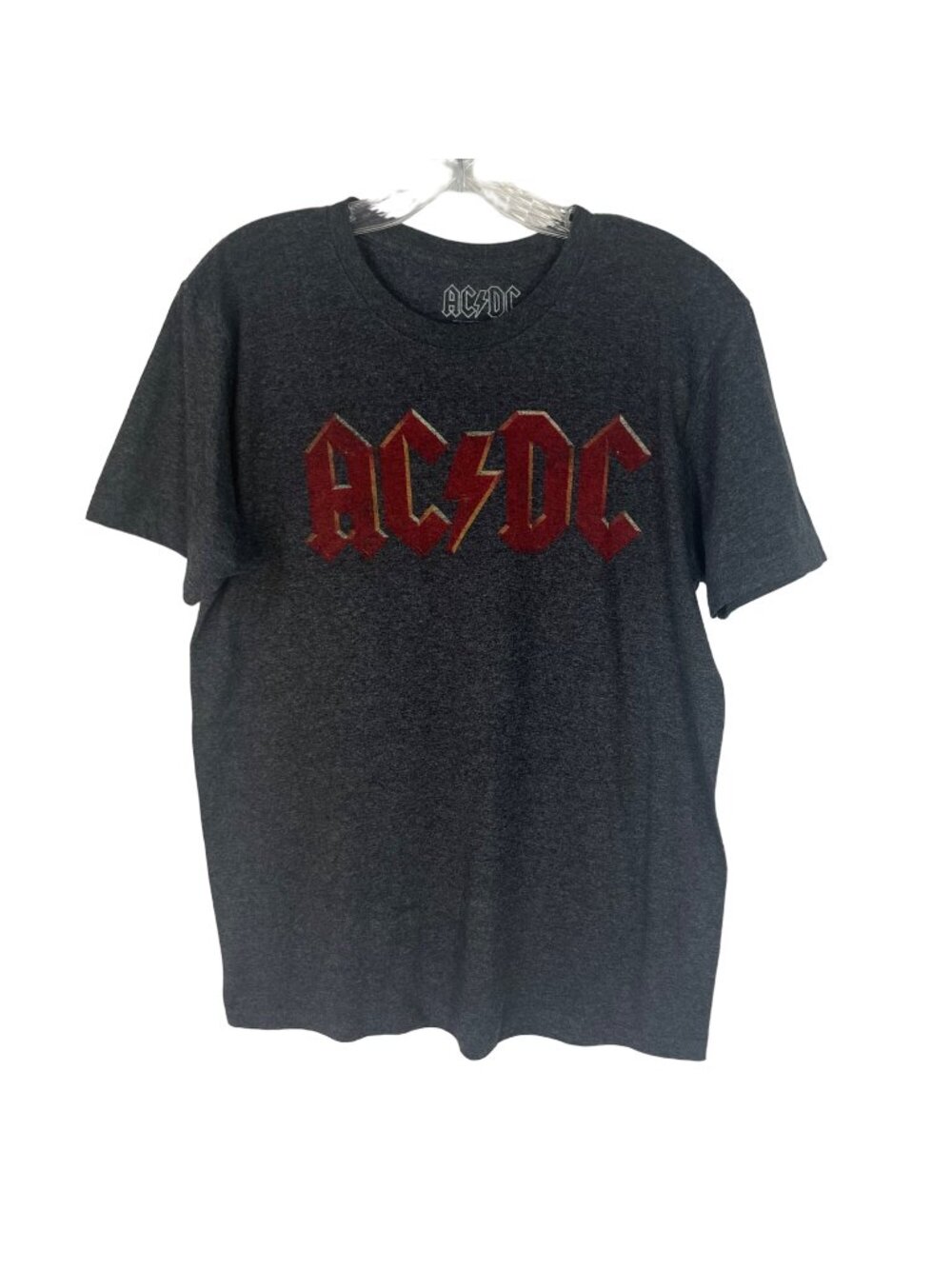 ACDC Band Concert‎ TShirt Tee Mens Medium Gray Red Rock Music